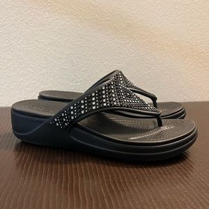 Crocs Women's Sloane Embellished Flip Flop | Women's Flip Flops | Size 10